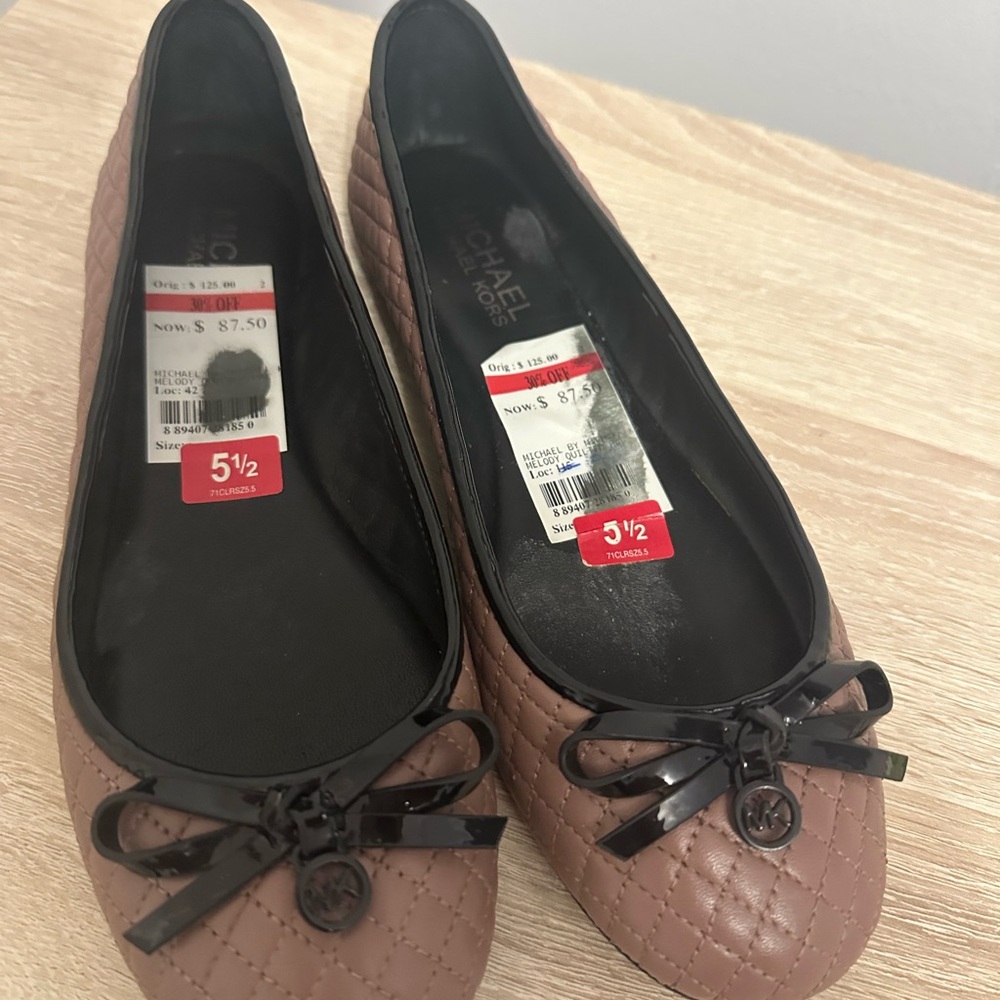 MICHAEL Michael Kors Brown Ballet Flats with Bow